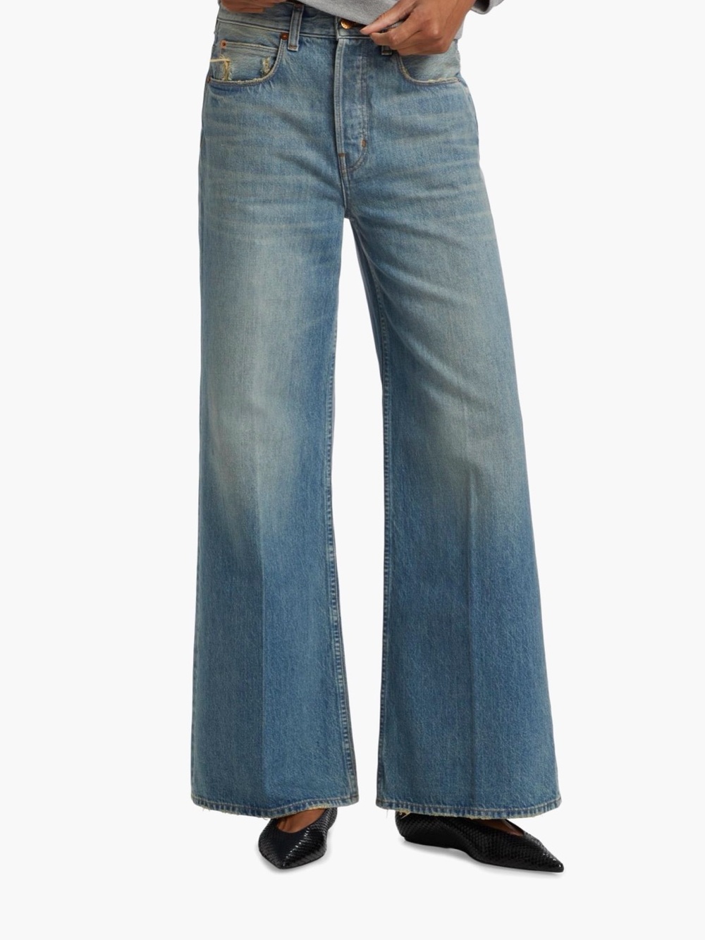Jamie Haller Lax Wide-Leg Jeans in Light Blue Wash